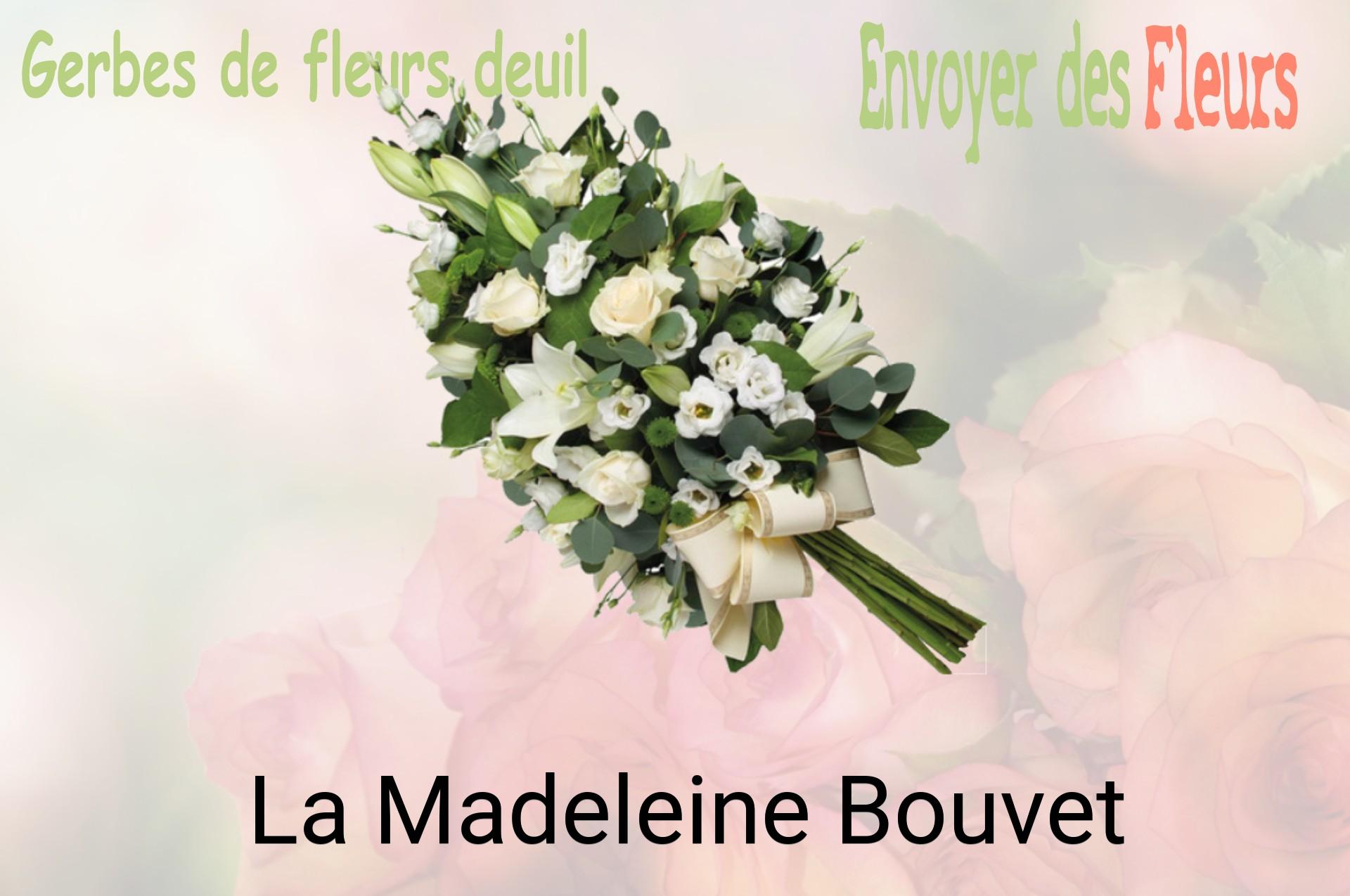 Gerbe de fleurs de deuil livrée à La Madeleine-Bouvet